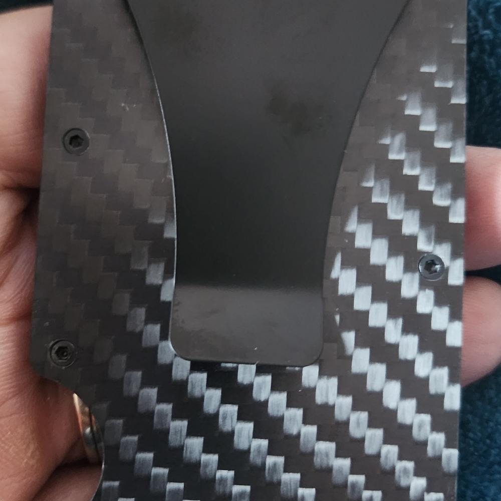 Mens RFid carbon fiber credit card and money clip nwt - Picture 4 of 5